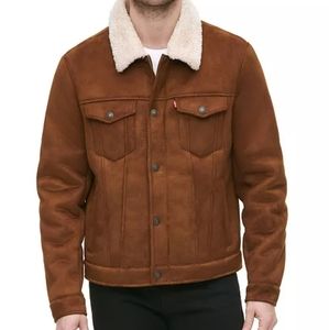 Brown Mens Levi Sherpa Bomber